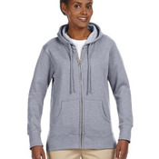Ladies' Organic/Recycled Heathered Fleece Full-Zip Hooded Sweatshirt