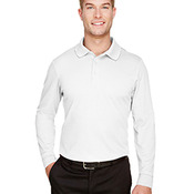 CrownLux Performance™ Men's Plaited Long Sleeve Polo